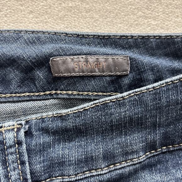 Melissa McCarthy Seven7 Jeans Women 18 Straight Blue Denim Plus Size Stretch - Picture 5 of 16